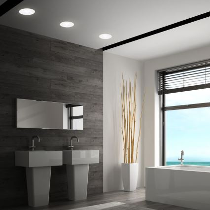 Briloner 7605036 - Set 3x spoturi LED încastrate pentru baie, LED/4,9W/230V, 2700/4000/6500K, IP44, alb