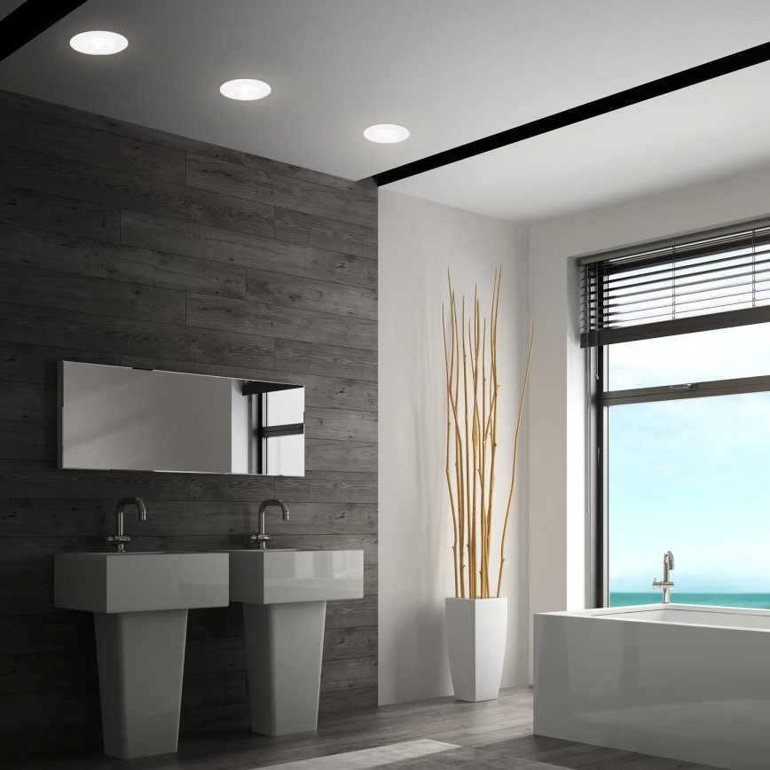 Briloner 7605036 - Set 3x spoturi LED încastrate pentru baie, LED/4,9W/230V, 2700/4000/6500K, IP44, alb