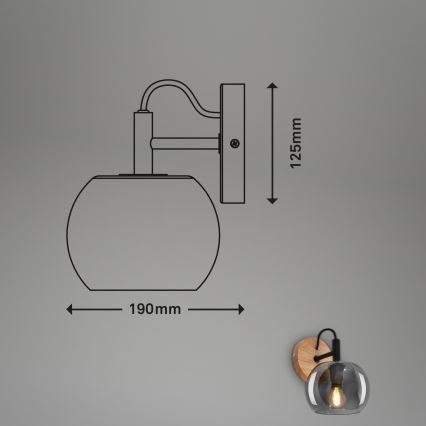 Briloner - Aplica de perete KYRO 1xE14/10W/230V