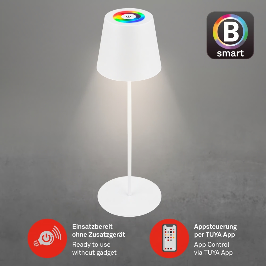 Briloner 7559016 - Lampă de masă exterioară reîncărcabilă RGB, reglabilă COLORIS LED/3,5W/5V IP44 2000 mAh Wi-Fi Tuya