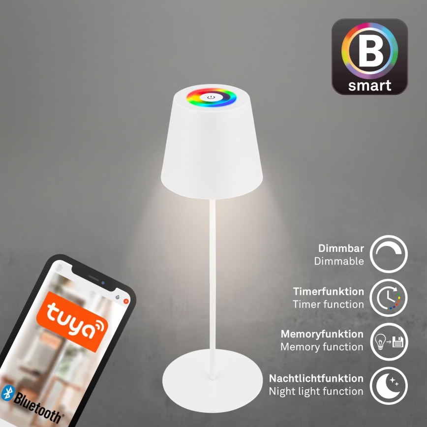 Briloner 7559016 - Lampă de masă exterioară reîncărcabilă RGB, reglabilă COLORIS LED/3,5W/5V IP44 2000 mAh Wi-Fi Tuya