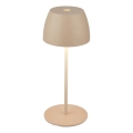 Briloner - Lampă de masă exterioară MINI LED/2,5W/5V IP44, reîncărcabilă, tactilă și dimmabilă, 1800 mAh, bej