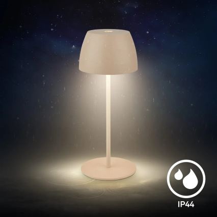 Briloner - Lampă de masă exterioară MINI LED/2,5W/5V IP44, reîncărcabilă, tactilă și dimmabilă, 1800 mAh, bej
