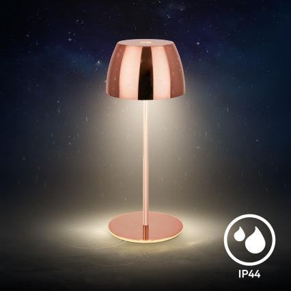 Briloner - Lampă de masă exterioară MINI LED reglabilă, tactilă și reîncărcabilă, 2,5W/5V IP44 1800 mAh, culoare cupru