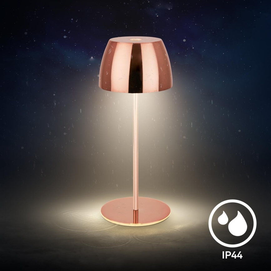 Briloner - Lampă de masă exterioară MINI LED reglabilă, tactilă și reîncărcabilă, 2,5W/5V IP44 1800 mAh, culoare cupru