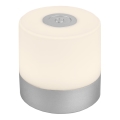 Briloner - Lampă de masă LED reîncărcabilă, tactilă și reglabilă pentru exterior, 2W/5V, 2700K, IP44, 1200 mAh, crom mat