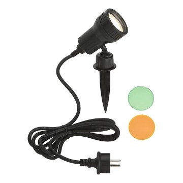 Briloner - Lampă LED de exterior TERRA 1xGU10/3W/230V IP44 neagră