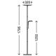 Briloner - LED Lampadar dimmabil EVER 1xLED/21W/230V + 1xLED/3,5W