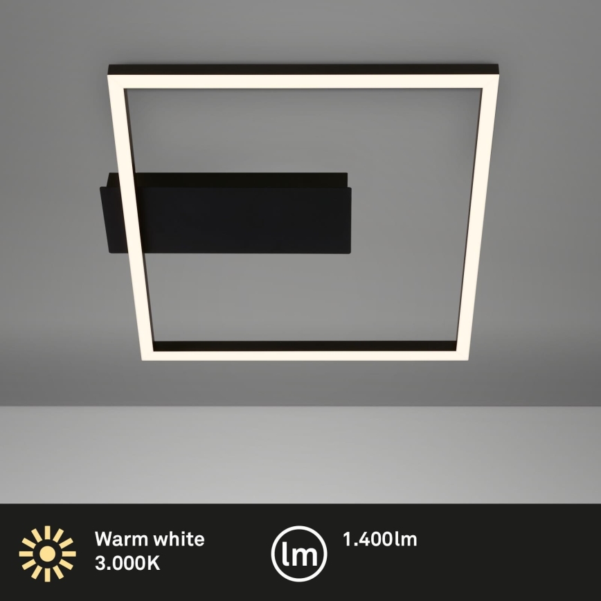 Briloner - Plafonier LED FRAME LED/14W/230V 3000K 30x32 cm negru