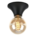Briloner - Plafonieră de baie, neagră, 1 x E27, 10 W, 230 V, IP44