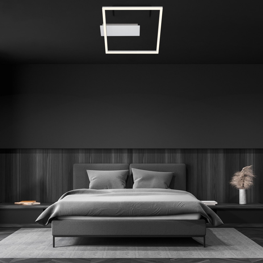 Briloner - Plafonieră LED FRAME, 14W, 230V, 3000K, 30x32 cm, crom mat