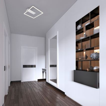 Briloner - Plafonieră LED FRAME, 14W, 230V, 3000K, 30x32 cm, crom mat