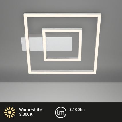 Briloner - Plafonieră LED FRAME, 22 W, 230 V, 3000 K, 30 x 32 cm, crom mat