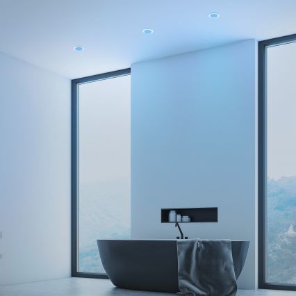 Briloner - SET 3x LED RGBW reglabil pentru baie, plafon încastrat LED/4,8W/230V 3000-6500K IP65 + telecomandă
