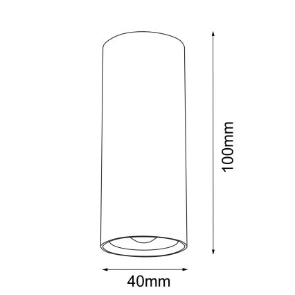 Brosline - Lampă spot 1xGU10/4W/230V, negru