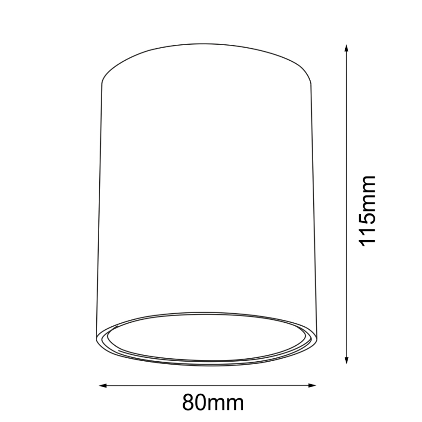 Brosline - Lampă spot 1xGU10/10W/230V negru