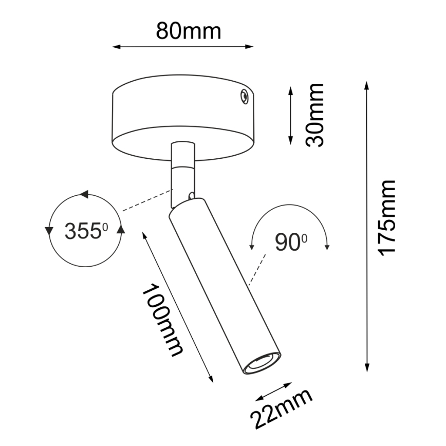 Brosline - Lampă spot 1xG9/2,5W/230V, negru