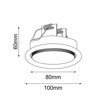 Brosline - Corp de iluminat încastrat 1xGX53/9W/230V, alb