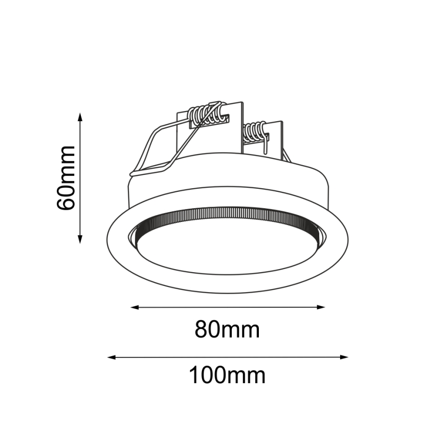 Brosline - Corp de iluminat încastrat 1xGX53/9W/230V, alb