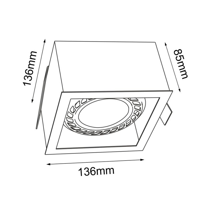 Brosline - Corp de iluminat încastrat 1xGU10/18W/230V alb