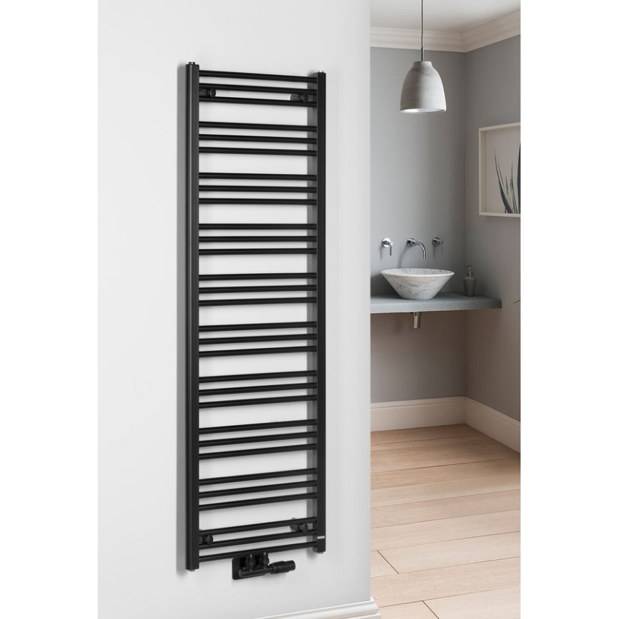 Bruckner - Radiator de baie ALBRECHT 157x50 cm, negru mat