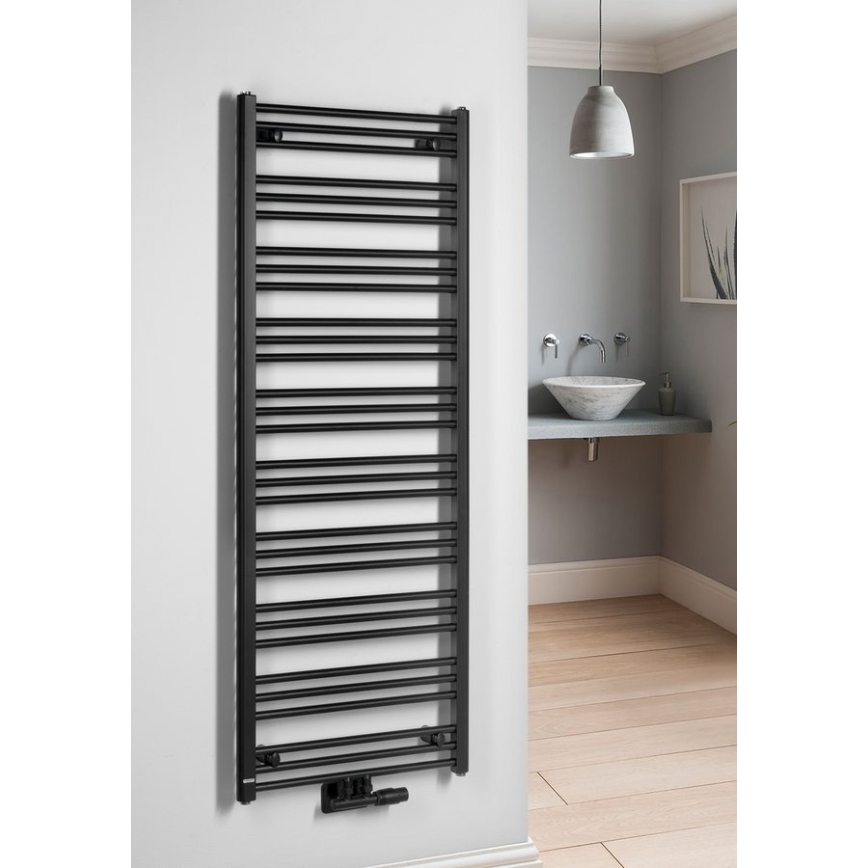 Bruckner - Radiator de baie ALBRECHT 157x60 cm negru mat