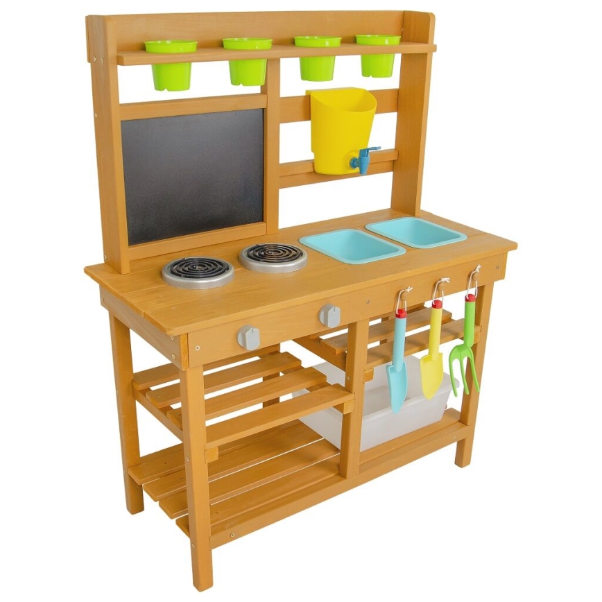 Bucătărie de jucărie de grădină din lemn 2Kids Toys
