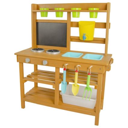 Bucătărie de jucărie de grădină din lemn 2Kids Toys