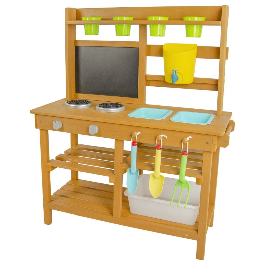 Bucătărie de jucărie de grădină din lemn 2Kids Toys
