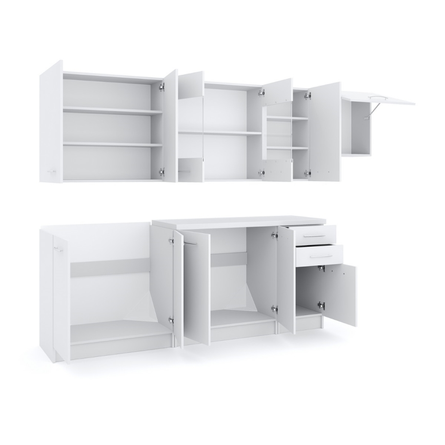 Bucătărie MARISA 260 cm, albă