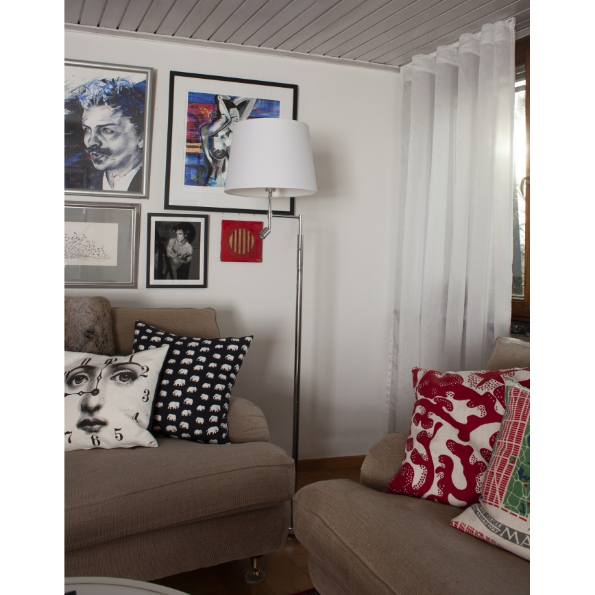 ByRydens - Lampă de podea LED ORLANDO 1xE27/5W/230V + LED/3W alb/luciu crom diam. 36 cm