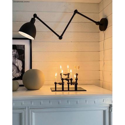 ByRydens - Lampă de perete BAZAR 1xE27/5W/230V neagră