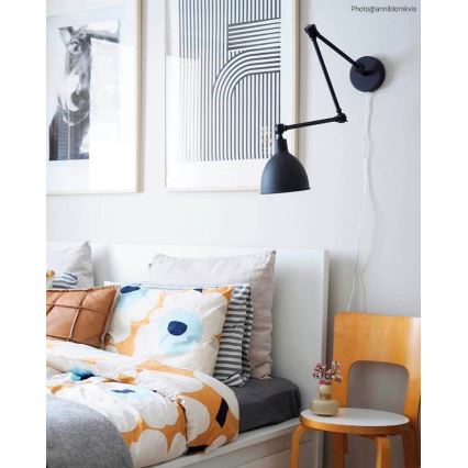 ByRydens - Lampă de perete BAZAR 1xE27/5W/230V neagră
