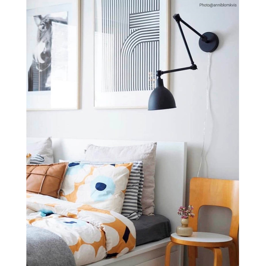 ByRydens - Lampă de perete BAZAR 1xE27/5W/230V neagră