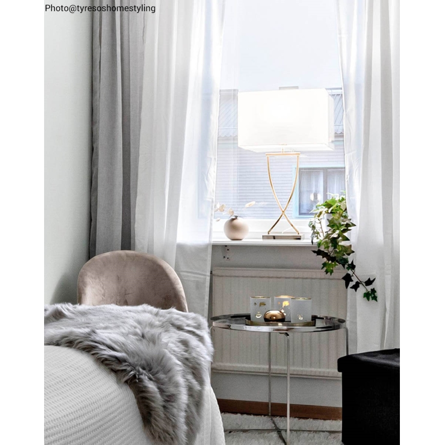 ByRydens - Lampă de masă OMEGA 1xE27/5W/230V alb/alamă