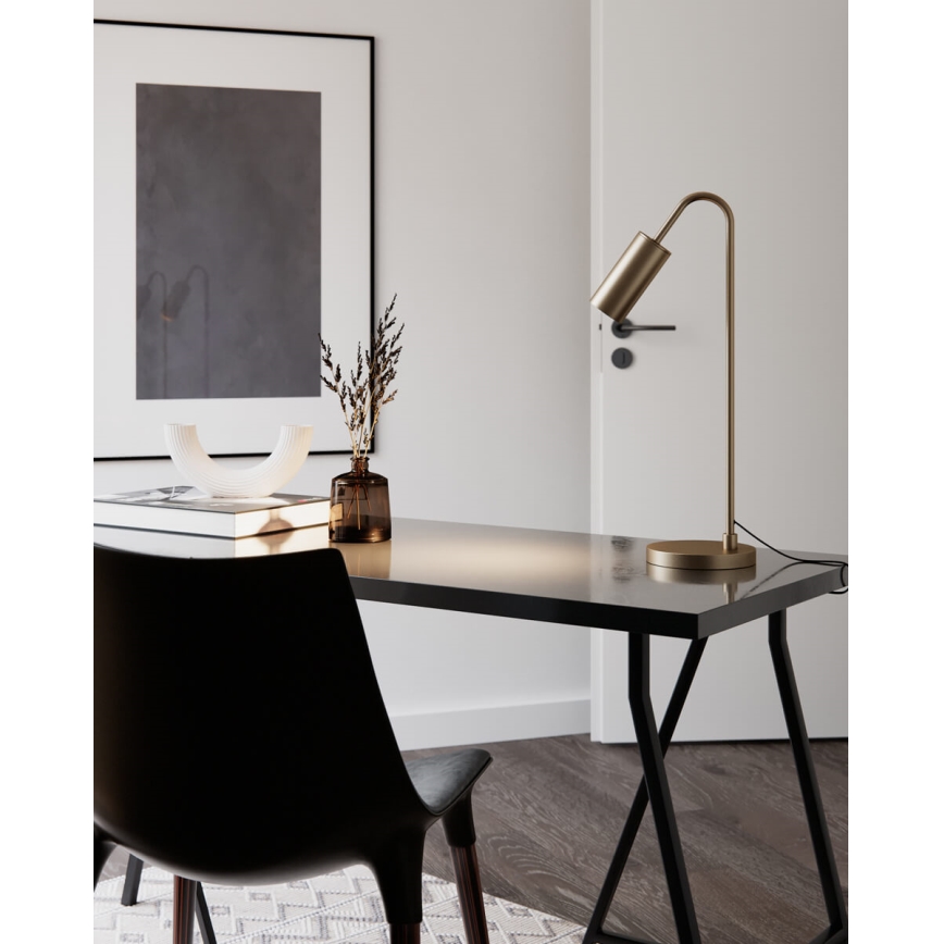 ByRydens - Lampă de masă CURVE 1xGU10/7W/230V, cu finisaj auriu