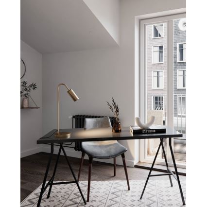 ByRydens - Lampă de masă CURVE 1xGU10/7W/230V, cu finisaj auriu