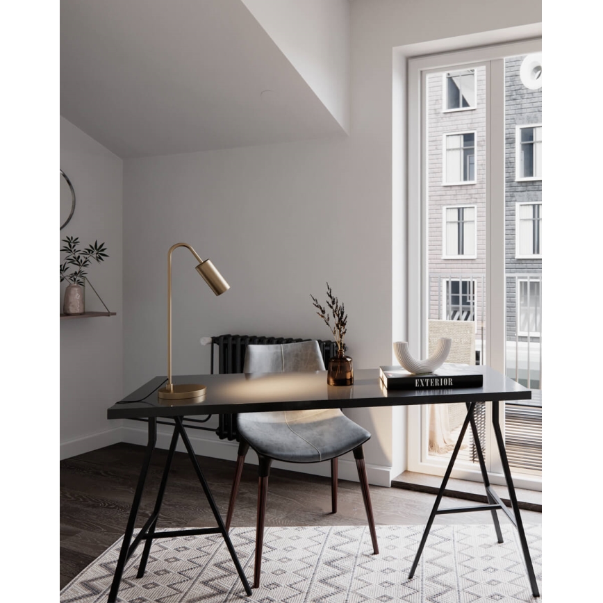 ByRydens - Lampă de masă CURVE 1xGU10/7W/230V, cu finisaj auriu