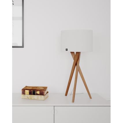 ByRydens - Lampă de masă VEGA 1xE27/8W/230V alb/stejar