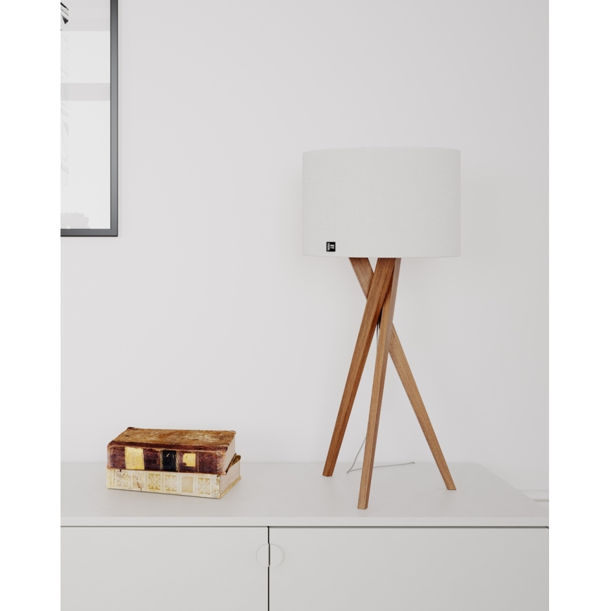 ByRydens - Lampă de masă VEGA 1xE27/8W/230V alb/stejar