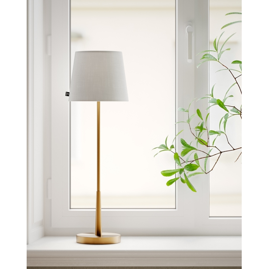 ByRydens - Lampă de masă LUMI 1xE27/8W/230V alb/auriu 68,5 cm