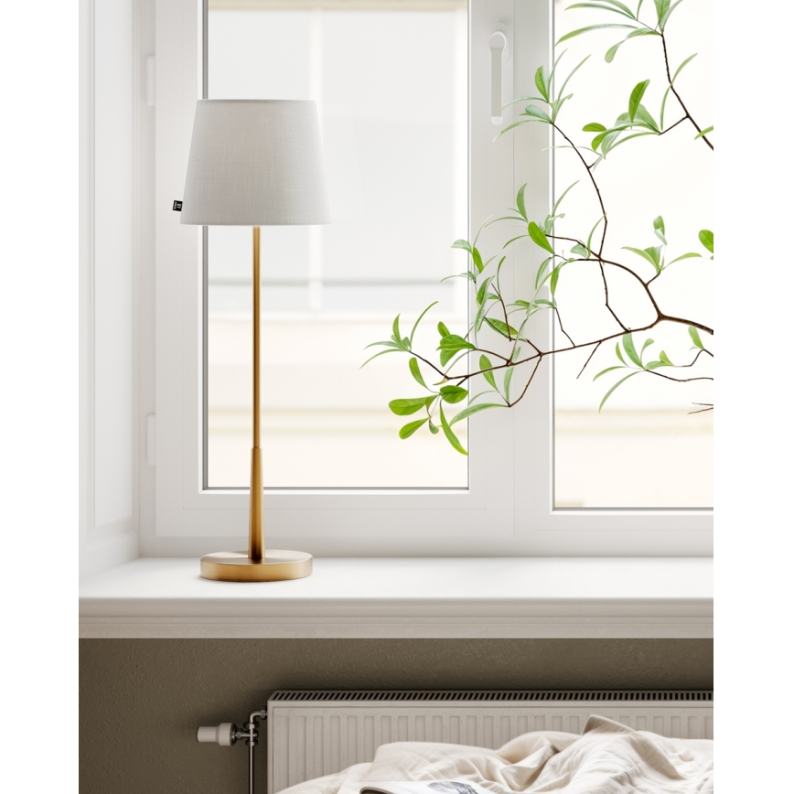 ByRydens - Lampă de masă LUMI 1xE27/8W/230V alb/auriu 68,5 cm