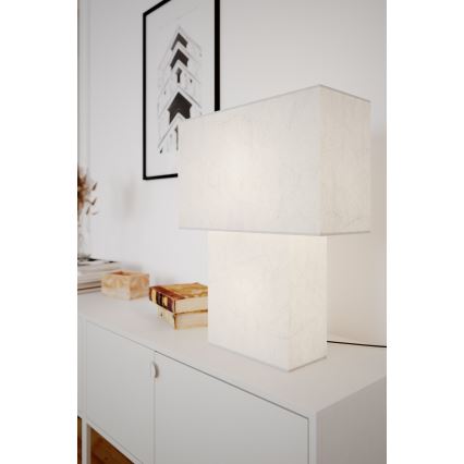 ByRydens - Lampă de masă iSQUARE 1xE27/8W/230V albă