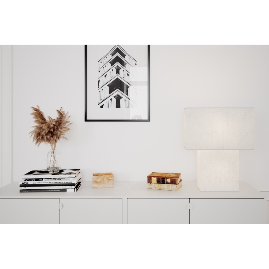 ByRydens - Lampă de masă iSQUARE 1xE27/8W/230V albă