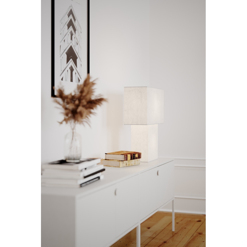 ByRydens - Lampă de masă iSQUARE 1xE27/8W/230V albă