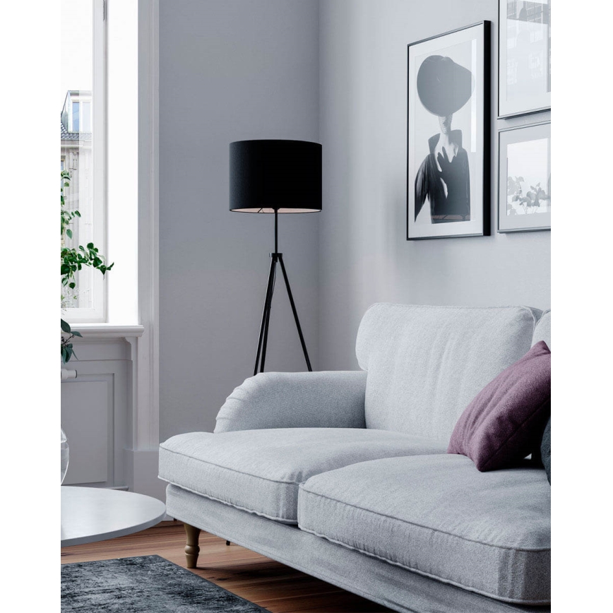 ByRydens - Lampă de podea RINA 1xE27/5W/230V neagră