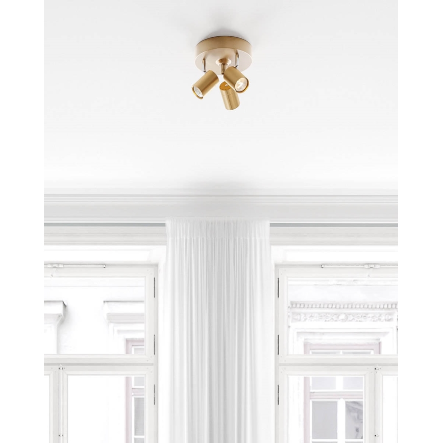 ByRydens - Spot CORRECT 3xGU10/7W/230V, auriu, diam. 20 cm