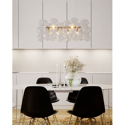 ByRydens - Lustră suspendată pe cablu GROSS BAR 8xG9/8W/230V transparentă