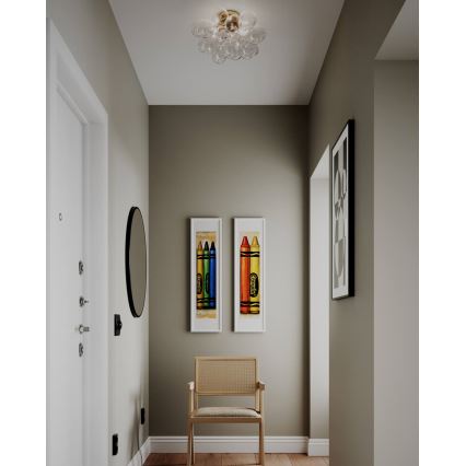 ByRydens - Plafonieră GROSS, 6xG9/5W/230V, sticlă transparentă, diametru 50 cm