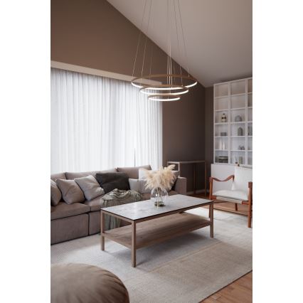 ByRydens - Pendul LED pe cablu TRIONE LED/45W/230V, bej, Ø 80 cm